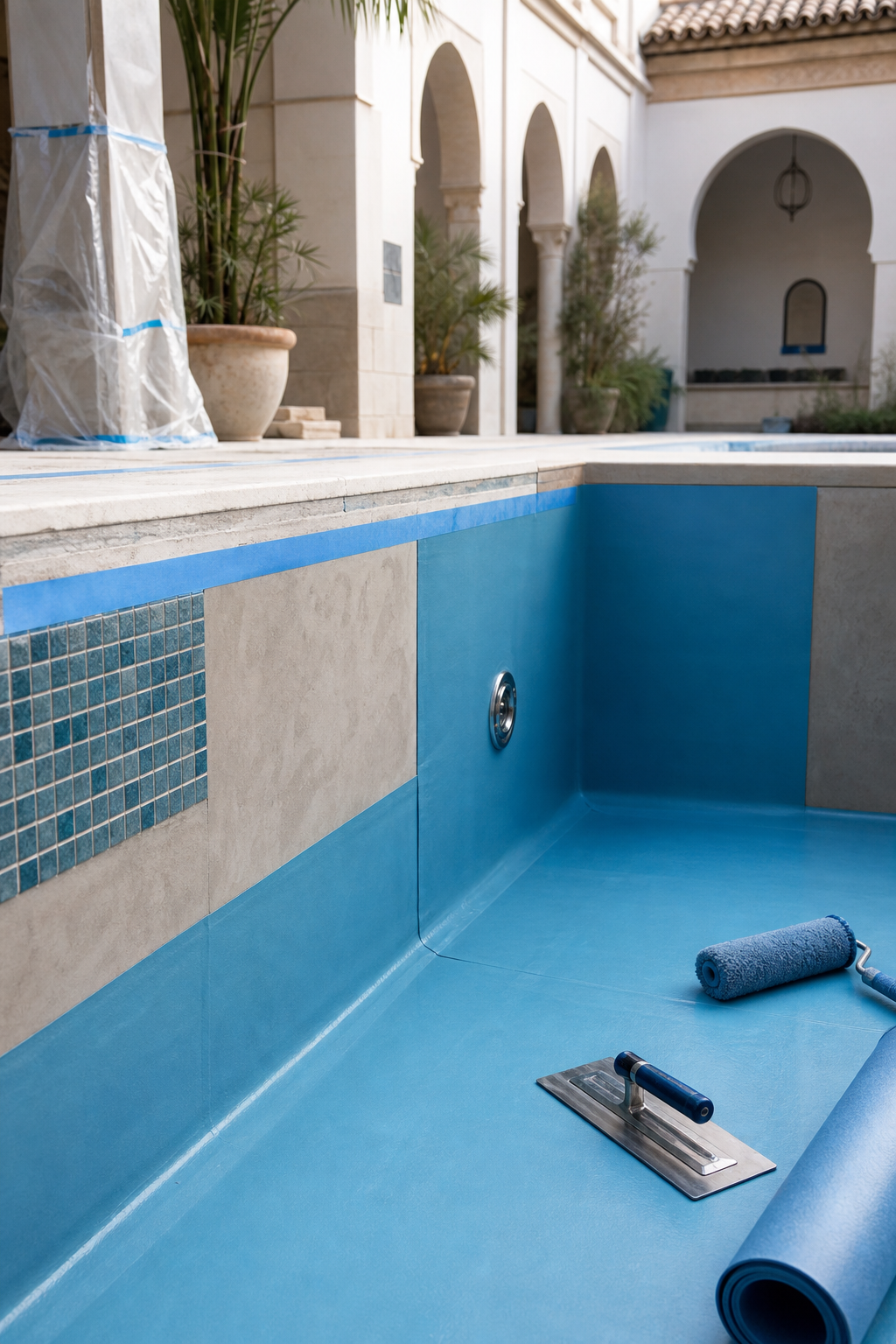 Impermeabilización y revestimientos premium para piscinas
